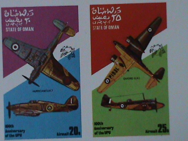 ​OMAN-WORLD FAMOUS AIR FIGHTERS-IMPERF-MNH-SHEET VF-EST-$14-PROMOTE-50% OFF