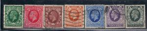 GB #210-216  George V   (U) CV $6.85