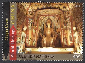 United Nations #1060  46¢ Mogao Caves - China (2013). Used.