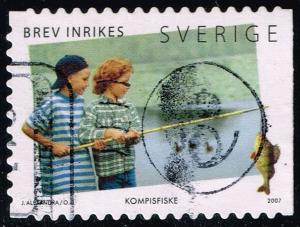 Sweden #2563d Boys Fishing; Used (1.60)