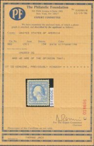 US 382  Washington - Franklin Large Margines - PFC