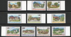 Liechtenstein Scott 1068-77 MNHOG - Paintings of Village Views Set - SCV $28.60