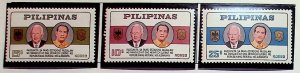 PHILIPPINES Sc 919-21 NH ISSUE OF 1965 - PRESIDENT