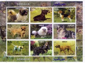 Somalia 2000 Dogs Sheet (9) Perforated mnh.vf