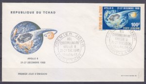 1969 Chad 222 FDC Apollo 8