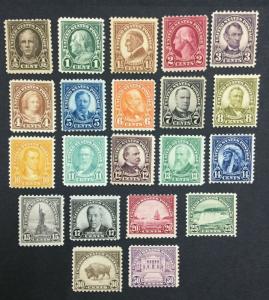 MOMEN: US #551/570,622-623 MINT OG H #25109