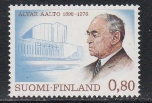 Finland # 591, Hugo Aalto - Architect, Mint NH