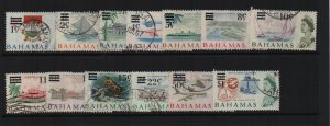 Bahamas 1966 SG273-285 used set of 13 to $1