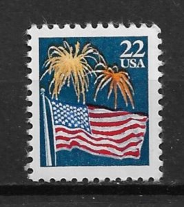 Sc2276 22¢ Flag & Fireworks MNH