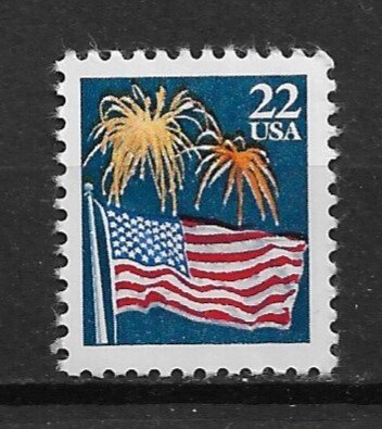 Sc2276 22¢ Flag & Fireworks MNH