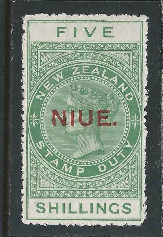 NIUE 1918-20 5s YELLOW-GREEN MM SG 32 CAT £110