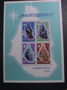 ​MONTSERRAT 1976-SC#358a CHRISTMAS SHEET-THE ROAD TO BETHLEHEM- MNH S/S VF
