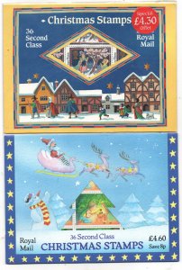 GB Christmas Books of Stamps x 2 Complete WS36972
