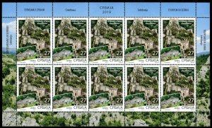 1418 SERBIA 2019 - Tourism in Serbia - Sokobanja - Fortres - MNH Mini Sheet