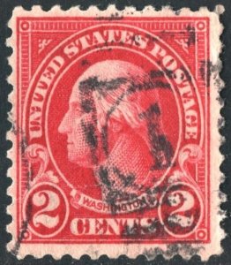 SC#554 2¢ Washington Single (1923) Used