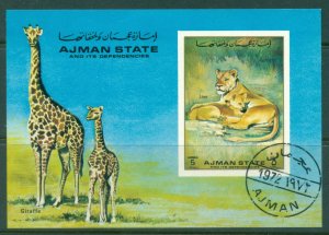 Ajman 1972 Mi#MS364 African Fauna, Mother Animals MS CTO