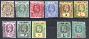 Cayman Is 1907 1/4d-10s EVII KeyPlate SG 25-34 Sc 21-31 VLMM/MVLH Cat£354($467)