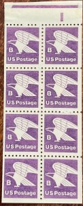 US #1819a MNH Bklt Pane of 8 w/Tab Ink on back Eagle SCV $3.50 L42