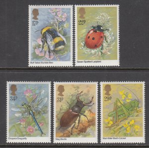 Great Britain 1098-1102 Insects MNH VF