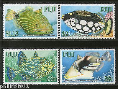 Fiji 2005 Trigger Fishes Marine Life Animals Sc 1046-49 4...