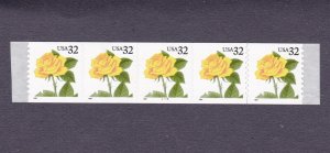PNC5 32c Yellow Rose SA 4455 US 3054 MNH F-VF