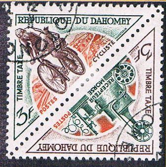 Dahomey J36a-37a Used Mailman  (BP0979)