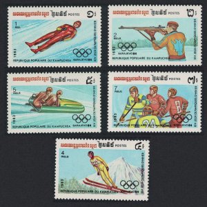 Kampuchea Winter Olympic Games Sarajevo 1984 5v 1983 MNH SG#475-479