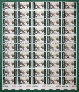 Scott 1384 WINTER SUNDAY Sheet of 50 US 6¢ Stamps MNH 1968