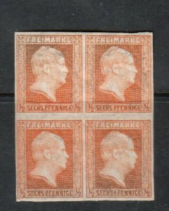 Prussia #2 Very Fine Mint Block Full Original Gum Two Never Hinged Stamps 