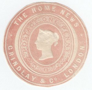 (I.B) QV Postal : Newspaper Wrapper - Grindlay & Co 1d (Advertising Ring)