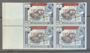 SOUTH ARABIAN FEDERATION (ADEN) 1966 SG62 100 FILS ON 2/- MNH BLOCK OF 4