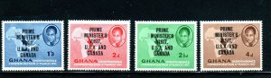 GHANA #28-31 1958 OVPRT 'PRIME MINISTER VISIT USA & CANADA    MINT  VF NH  O.G