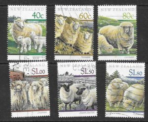 NEW ZEALAND SG1579/84 1991 SHEEP FINE USED