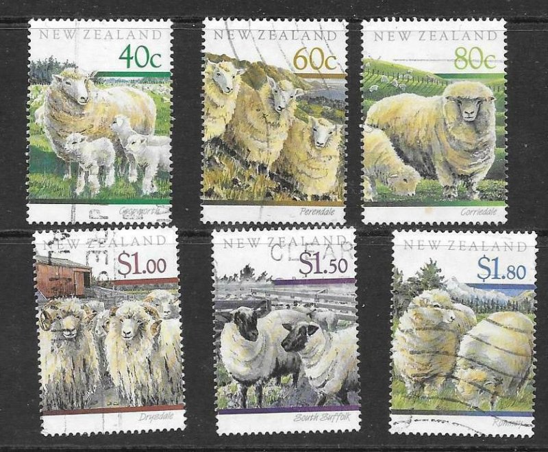 NEW ZEALAND SG1579/84 1991 SHEEP FINE USED