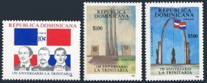 Dominican Rep 1041-1043,MNH.Michel 1571-1573. Trinitarians-150,1988.Patriots.