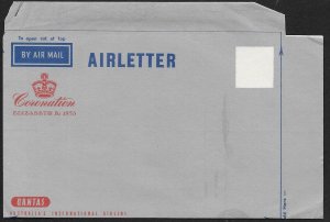 AUSTRALIA Aerogramme Unfranked 1953 Coronation Unused