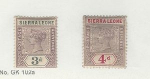 Sierra Leone, Postage Stamp, #39-40 Mint Hinged, 1897