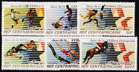 Central African Republic. 1982 Complete Set(6v) Unmounted Mint