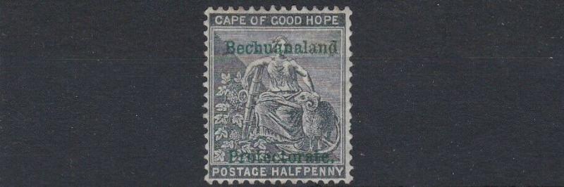 BECHUANALAND 1888  S G 52    1/2D  GREEN BLACK    MH