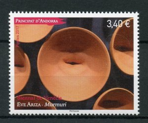 French Andorra 2017 MNH Venice Biennale Eve Ariza Murmuri 1v Set Art Stamps