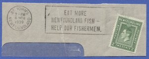 NEWFOUNDLAND Canada Sc 244 Used, EAT MORE NEWFOUNDLAND FISH  slogan cancel