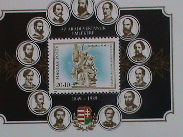 ​HUNGARY- 1989- SC#B342 MARTYRS OF ARAD, ARAD, ROMANIA 1849 S/S -MNH -VF