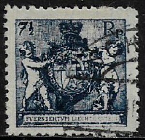 Liechtenstein #58 Used Stamp - Coat of Arms With Supporters