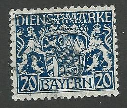 Bavaria  Scott O25  Used