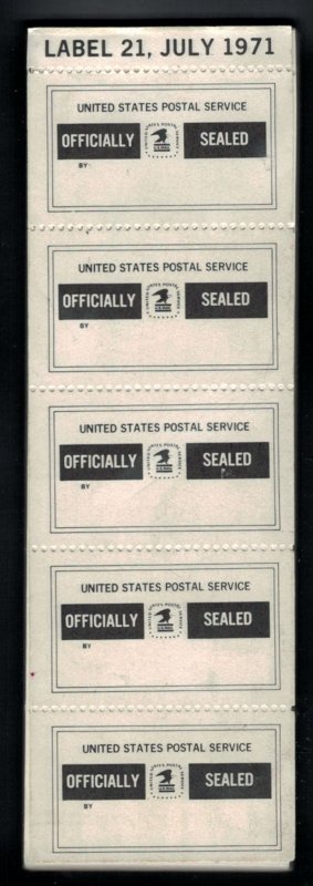 MALACK OX45 VF OG NH, Officially sealed booklet pane..MORE.. w9153