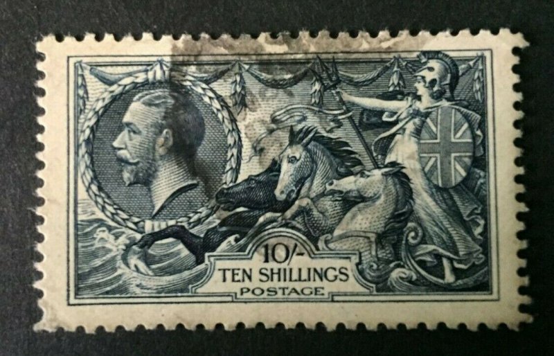 Great Britain: 1934 10/- Seahorse,  SG 452, good used 