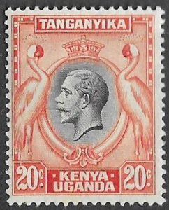 Kenya Uganda # 50  George V  - 20c Cranes 1935 (1) VLH Unused