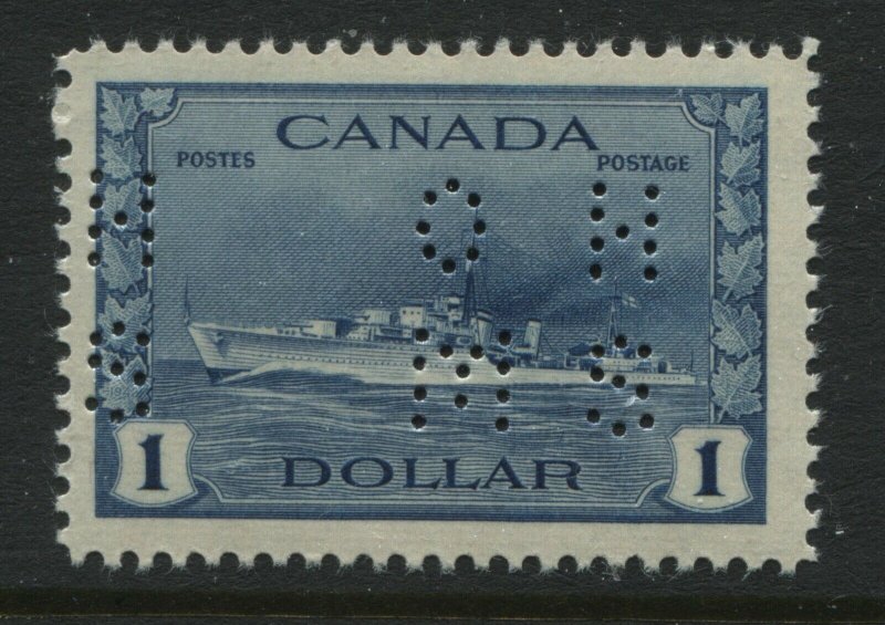 1942 $1 Destroyer OHMS type 4 perfin unmounted mint NH