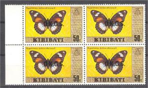 KIRIBATI, RARE OFFICIAL STAMP WITH WATERMARK BUTTERFLY BLo4