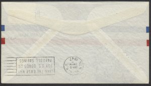 1947 Newfoundland PanAm Flight Cover Gander to New York Insert